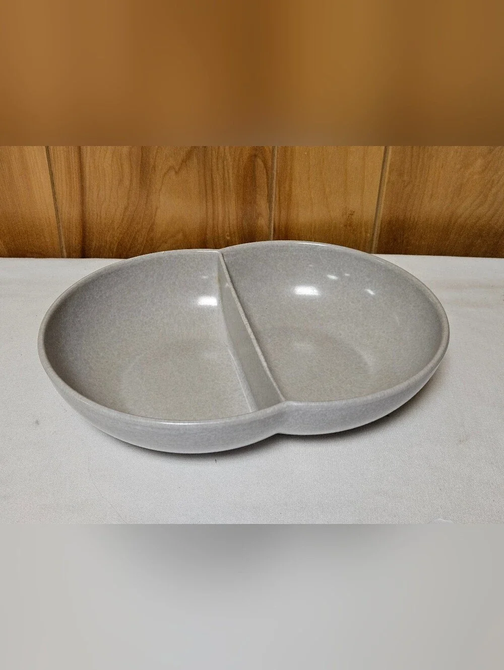Vintage Melmac Banchell Color Flyte Gray Divided Bowl